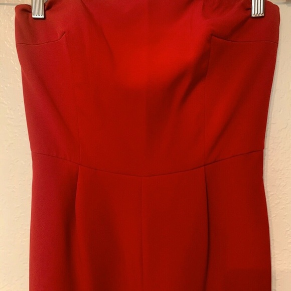 Express cherry red strapless jumpsuit 🍒 - Picture 4 of 4